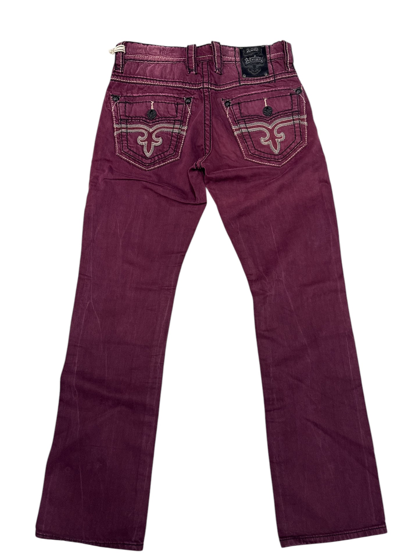 Jeans Rock Revival straight Pierre red wine 31