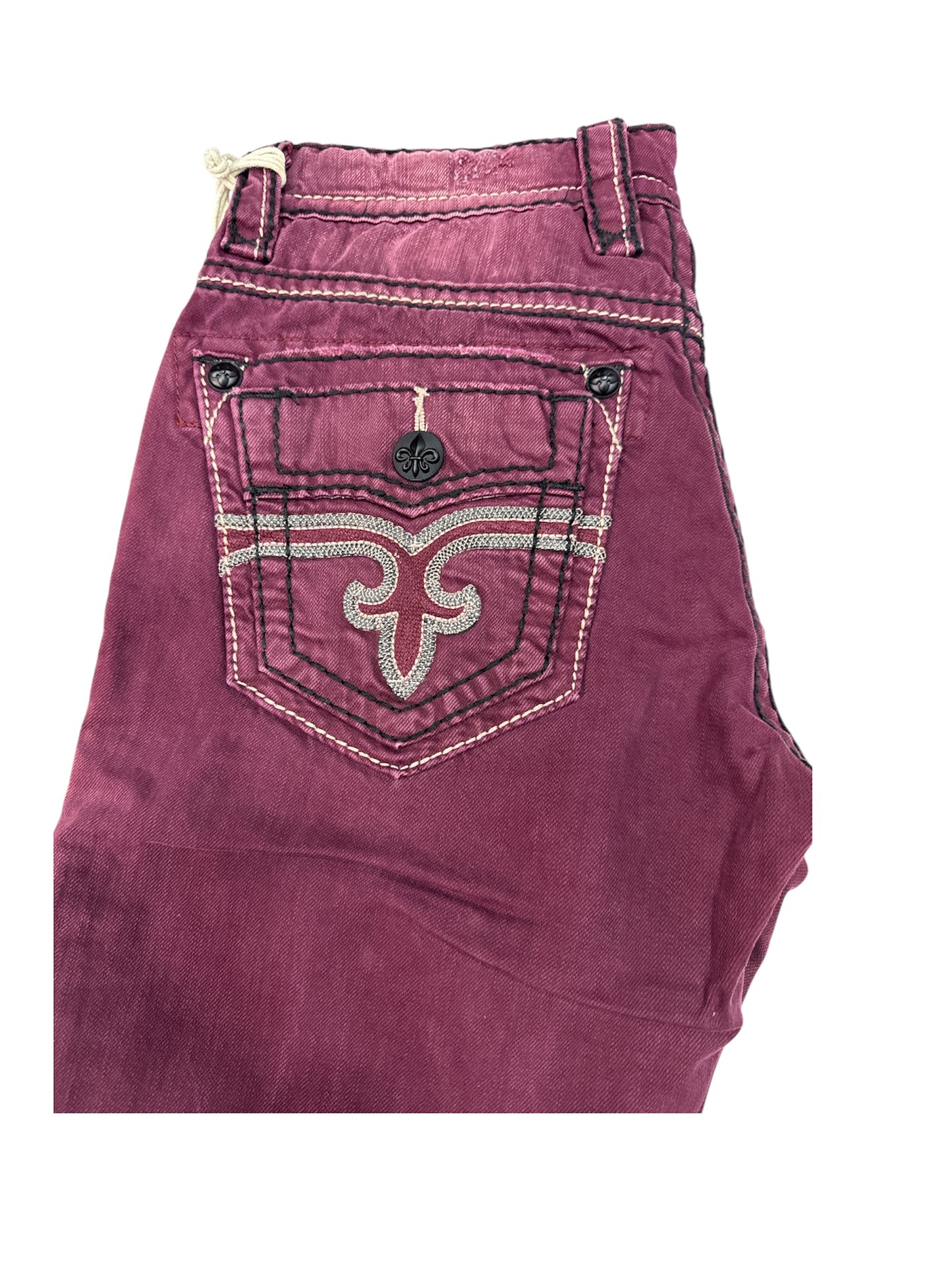 Jeans Rock Revival straight Pierre red wine 31