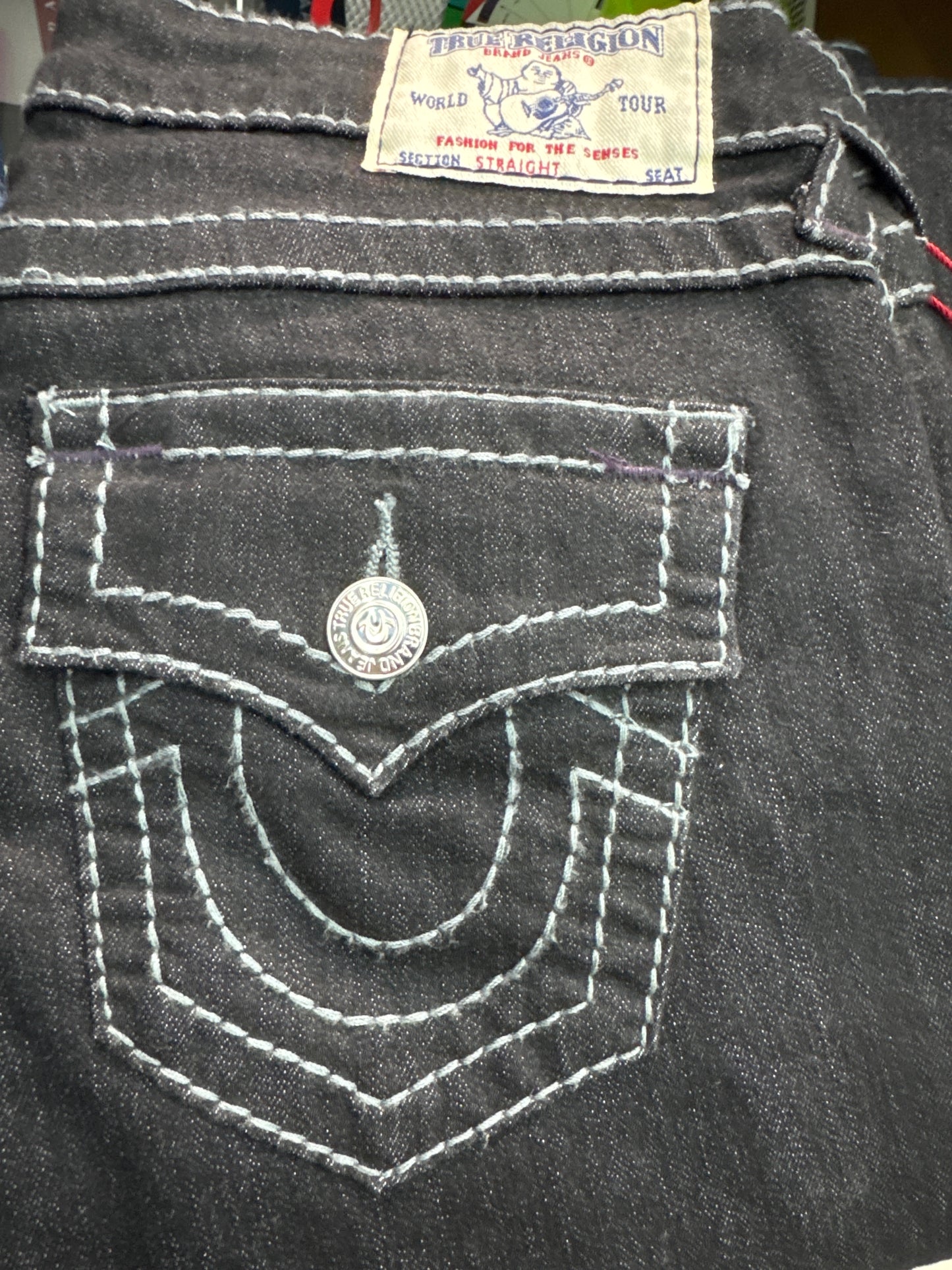 Jeans True Religion Body Rinse straight wflps Big T grey plum