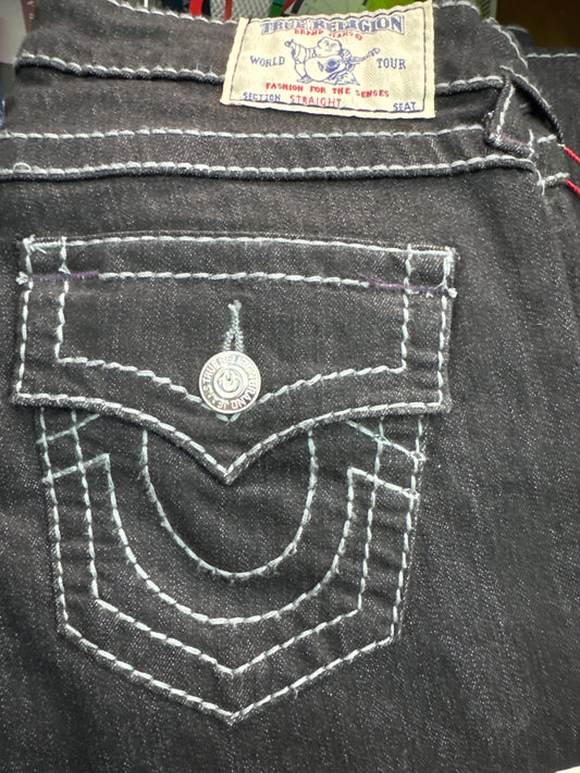 Jeans True Religion Body Rinse straight wflps Big T grey plum