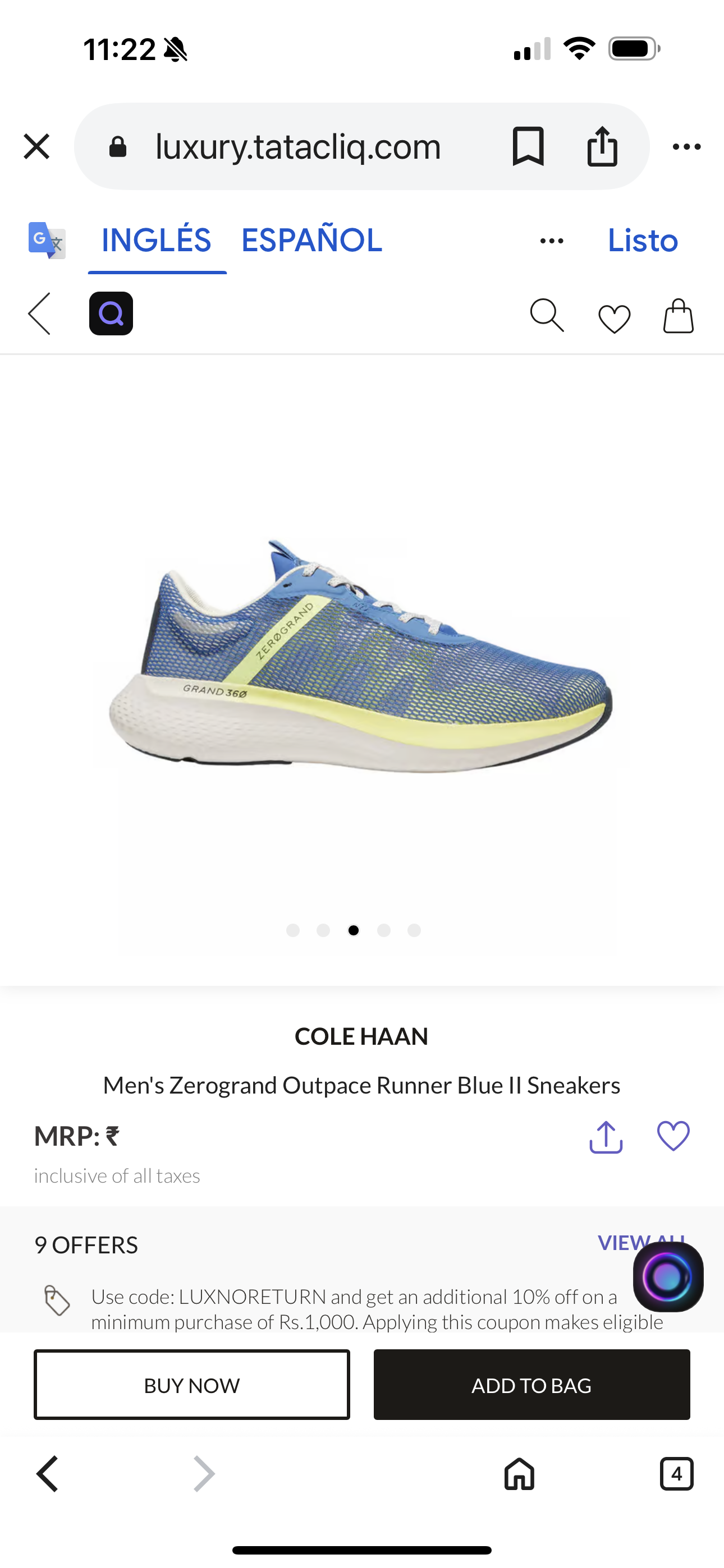 Tenis Cole Haan zerogrand C34927