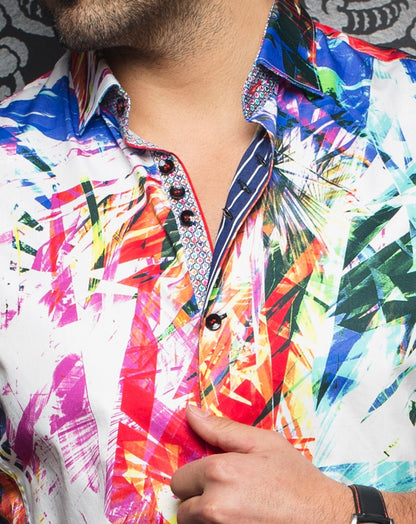 Camisa Au Noir manga larga estampada