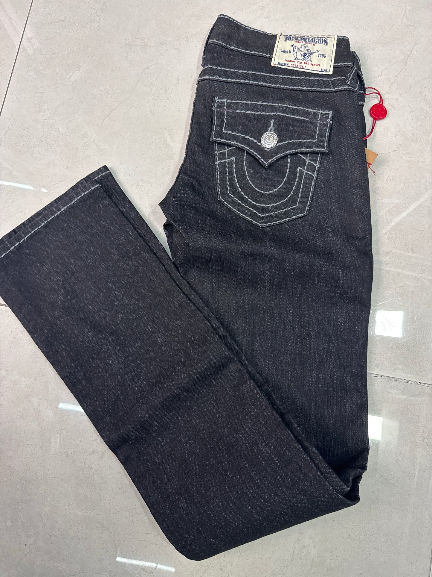 Jeans True Religion Body Rinse straight wflps Big T grey plum