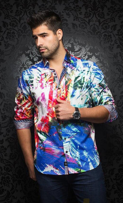 Camisa Au Noir manga larga estampada