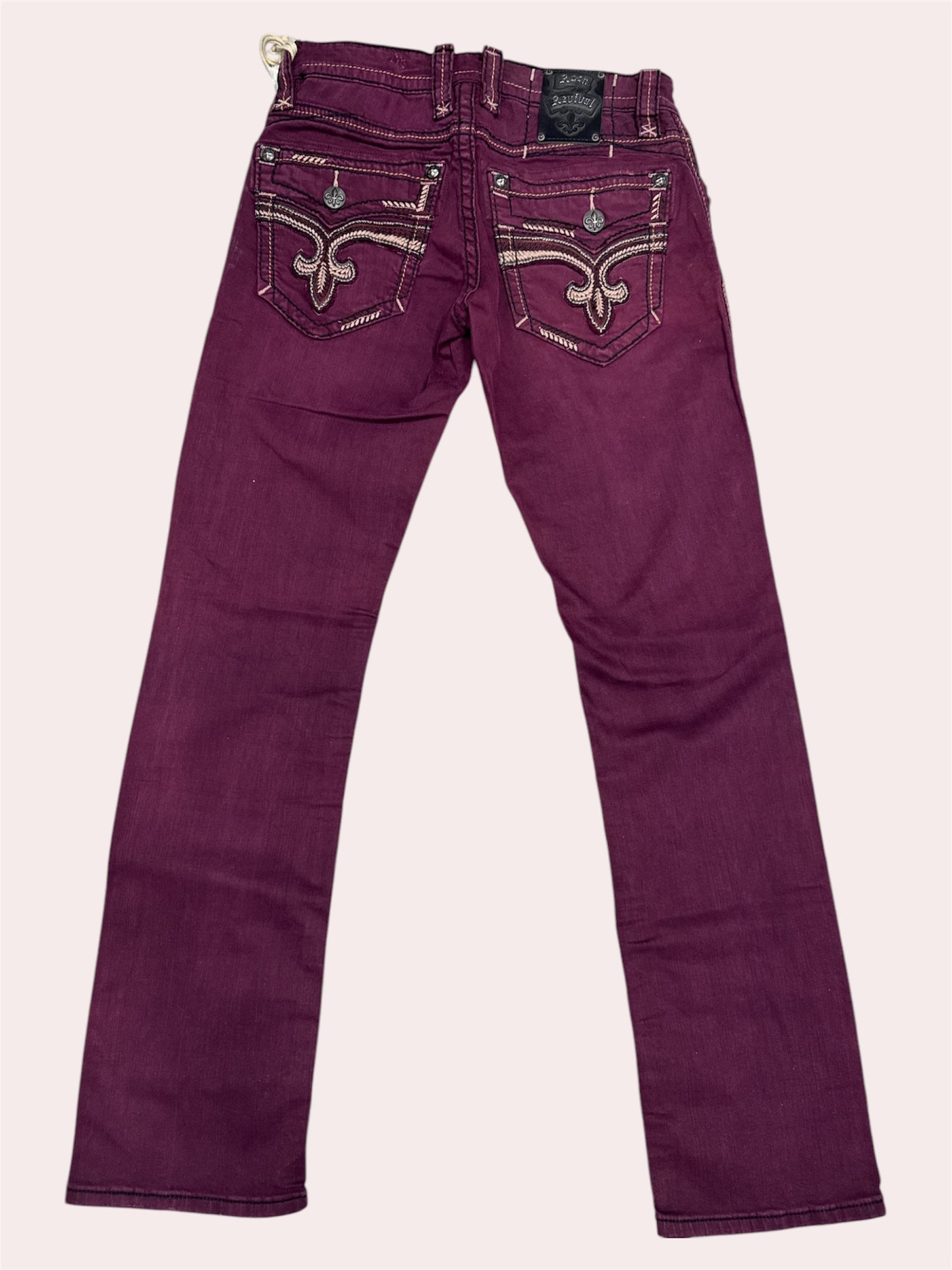 Jeans Rock Revival straight Mike red wine 30