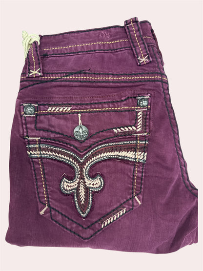 Jeans Rock Revival straight Mike red wine 30