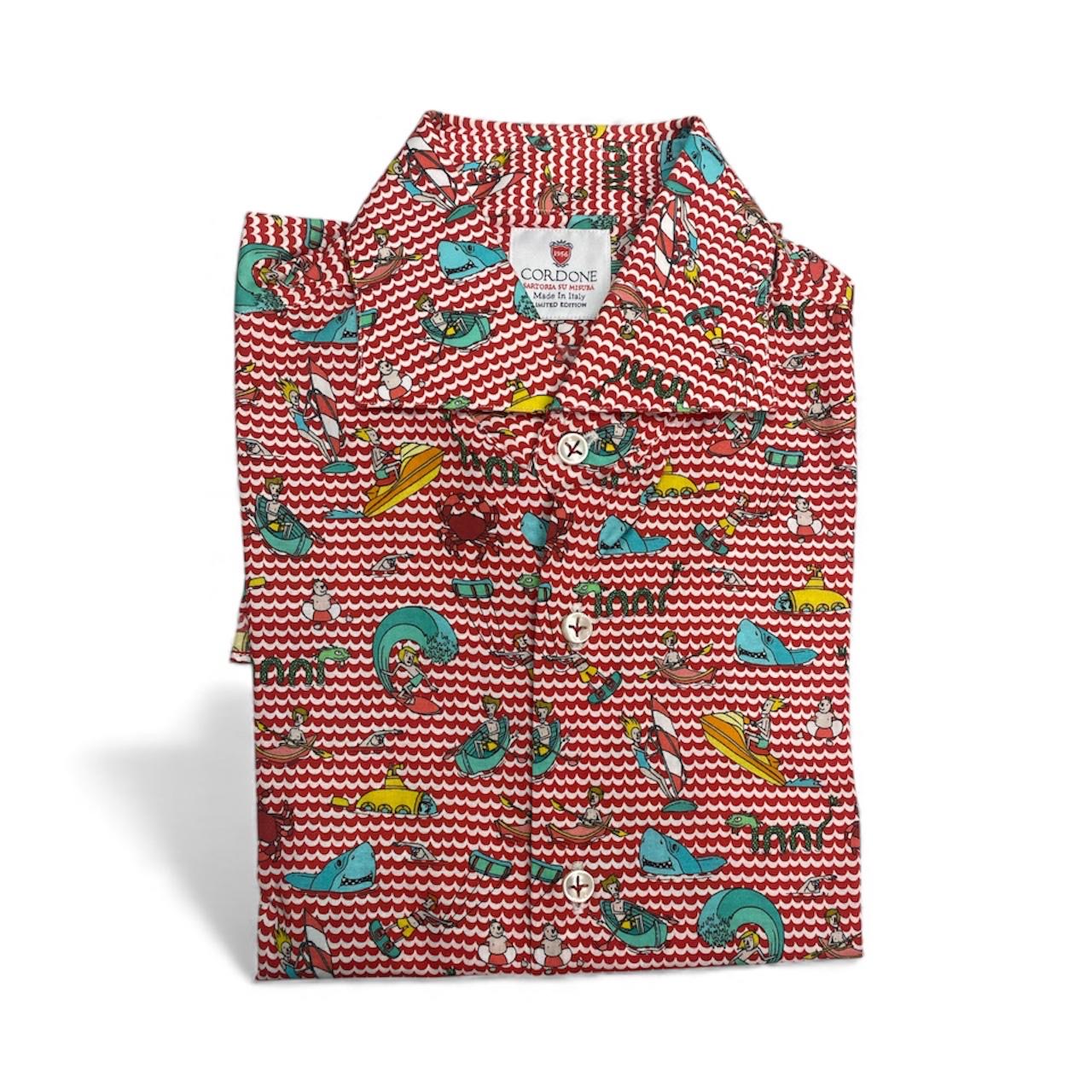 Camisa Cordone sartoria su misura manga larga